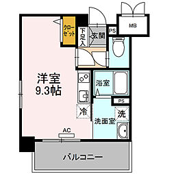 Ｃｈｕｌａ　Ｖｉｓｔａ　Ｃａｓａ　Ｄａｉｄｏ 7階ワンルームの間取り