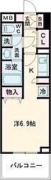 グラディート町田 ワンルームの間取図画像