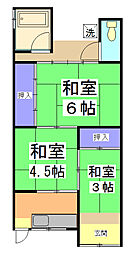 太秦天神川平屋の家　其の弐 1階3Kの間取り