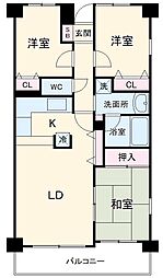 王子ホームズ春日井 2階3LDKの間取り