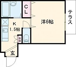 Ａｉマンション 1階1Kの間取り