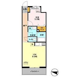 つくばエクスプレス 万博記念公園駅 徒歩4分の賃貸マンション 4階1LDKの間取り
