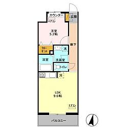 つくばエクスプレス 万博記念公園駅 徒歩4分の賃貸マンション 5階1LDKの間取り
