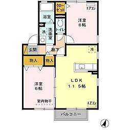 間取図画像 2LDK
