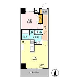 つくばエクスプレス 万博記念公園駅 徒歩4分の賃貸マンション 5階1LDKの間取り