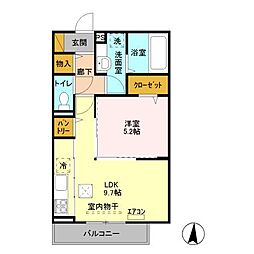 アルヴェアーレ1 1LDKの間取図画像