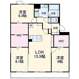 Ｒｅｇｕｌｕｓ 3階3LDKの間取り