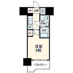 ＳＨＯＫＥＮ　Ｒｅｓｉｄｅｎｃｅ横浜阪東橋 11階1Kの間取り