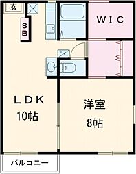 東武伊勢崎線 新伊勢崎駅 徒歩35分の賃貸アパート 1階1LDKの間取り