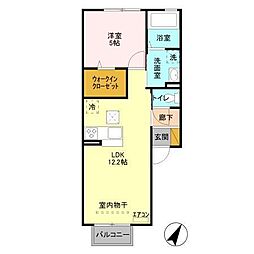 ベアー　フルーツ 1階1LDKの間取り