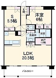 アトランティス津田沼II 3階1SLDKの間取り