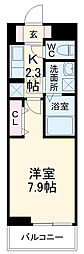 ソレイユ 1Kの間取図画像