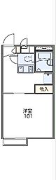 レオパレス美沙花 2階1Kの間取り