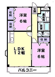 PRIV15 2LDKの間取図画像