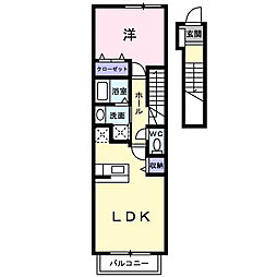 ピノ・ノワール2 1LDKの間取図画像