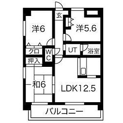 Ｇｒａｎｖｉｌｌｅ 1階3LDKの間取り
