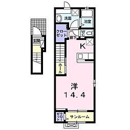 アレーズ ワンルームの間取図画像