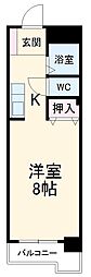 名古屋市営名城線 熱田神宮伝馬町駅 徒歩3分の賃貸マンション 6階1Kの間取り