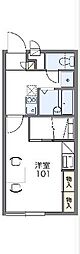 レオパレスひよし 1Kの間取図画像