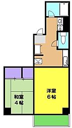 オラシオン稲川1丁目 2階2Kの間取り