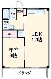 名古屋市営東山線 岩塚駅 バス7分 万場小橋停下車 徒歩4分の賃貸マンション 4階1LDKの間取り