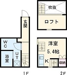 JR東海道本線 尾頭橋駅 徒歩8分の賃貸アパート 1階ワンルームの間取り