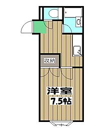 JR山陰本線 亀岡駅 バス10分 学園前停下車 徒歩2分の賃貸マンション 2階1Kの間取り