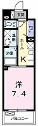 ディアコート 1Kの間取図画像