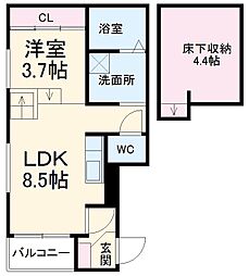 Ｊｏｌｉｅ　ｍａｉｓｏｎ2 3階1LDKの間取り