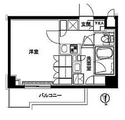 ルーブル練馬伍番館 402 4階1Kの間取り