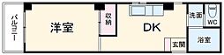 川原ビル 4階1DKの間取り