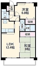 エスポワールパレス 2LDKの間取図画像