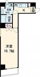 東急目黒線 武蔵小山駅 徒歩7分の賃貸マンション 4階1Kの間取り