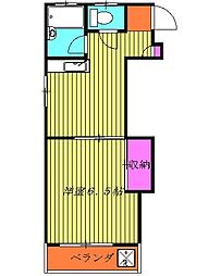 ブレスデンヴィーヌ 2階1DKの間取り