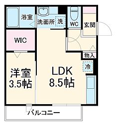 ｏｌｅｎ　ｋｏｔｏｎａ 3階1LDKの間取り