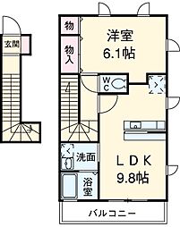 間取図画像 1LDK