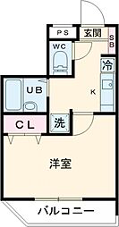 スカイコート練馬壱番館 305 3階1Kの間取り