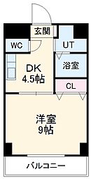 名古屋市営名城線 西高蔵駅 徒歩7分の賃貸マンション 6階1DKの間取り