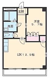 JR関西本線 春田駅 徒歩10分の賃貸マンション 3階1LDKの間取り