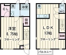 コンフォート 1階1LDKの間取り