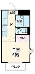 名古屋市営東山線 本山駅 徒歩7分の賃貸アパート 1階1Kの間取り