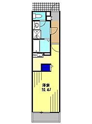 JR東海道本線 平塚駅 徒歩13分の賃貸アパート 2階1Kの間取り