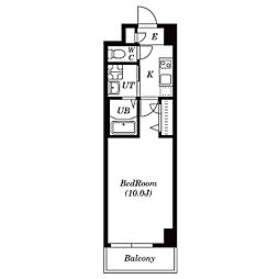 JR東海道本線 尾頭橋駅 徒歩7分の賃貸マンション 7階1Kの間取り