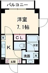HF世田谷上町RESIDENCE 1Kの間取図画像