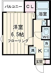 グランクオールお花茶屋 1階1Kの間取り