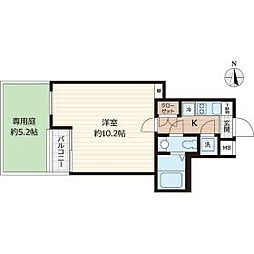 Ｂｅｖｅｒｌｙ　Ｈｏｍｅｓ　赤塚公園II 1階1Kの間取り