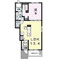 近鉄湯の山線 伊勢松本駅 徒歩9分の賃貸アパート 1階1LDKの間取り