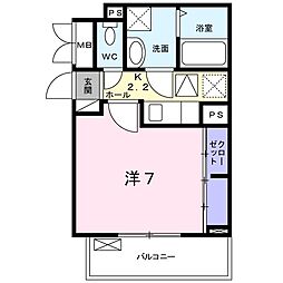 ファー　ビヨンド　III 1階1Kの間取り