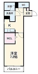 Ｂｌｏｏｍｉｎｇ春日井 3階1Kの間取り