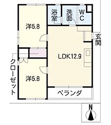 間取図画像 2LDK